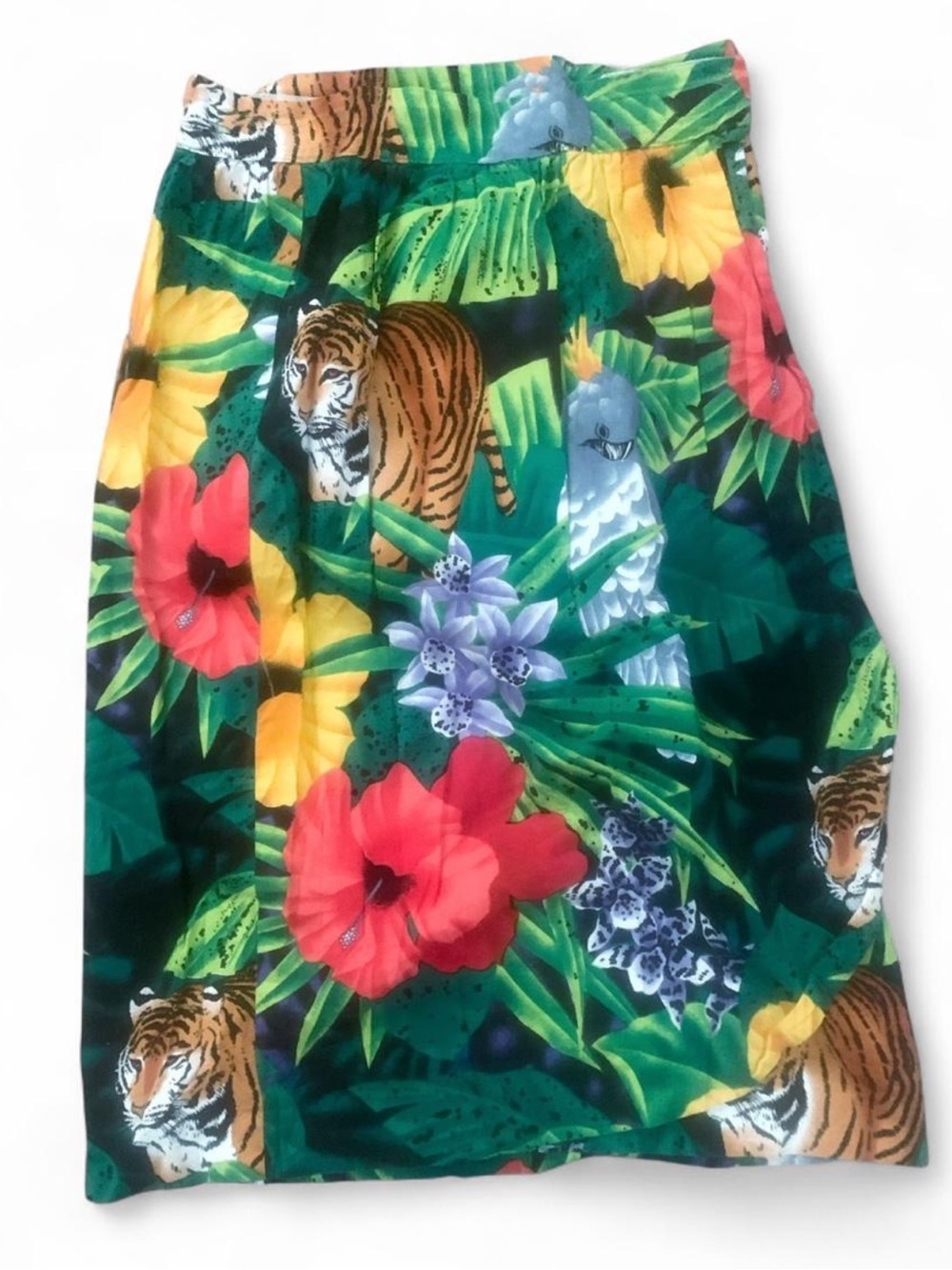 Hawaiian Printed Tropical Swim Cover Up OS